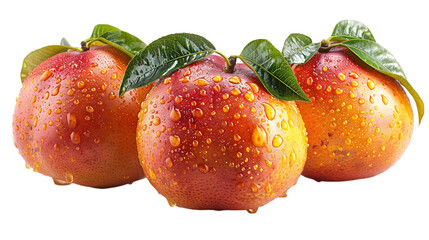 Bunch of Fresh Ripe Sapodillas Isolated on White Background