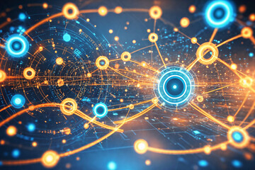 Point line surface link Internet technology big data background