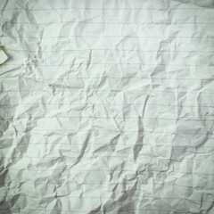 Obraz premium crumpled line paper texture background, blank sheet notebook