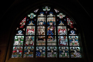 stained glass window in church