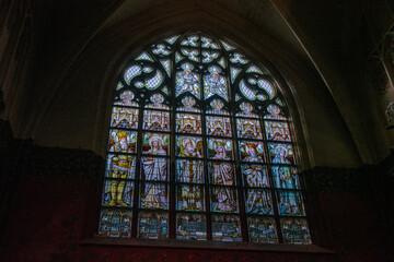 stained glass window in church