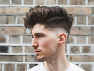 A man with a faded haircut and a beard.