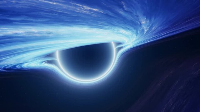 The Glowing Black Hole Event Horizon with an Accretion Disk exists in the vastness of Space
