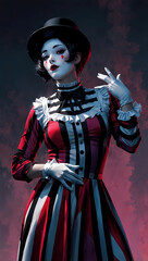 Naklejka premium woman mime