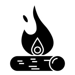 Campfire symbol bonfire vector icon