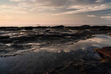 dawn over the rocks