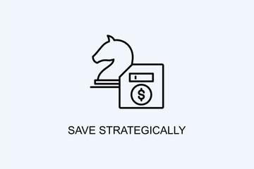 Save Strategically Vector Icon Or Logo Illustration