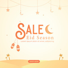 Eid sale offer social media post design