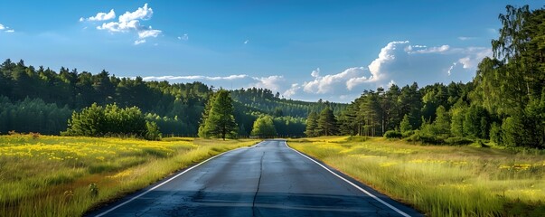 Wildlife Corridor along Rural Highway Promoting Nature and Sustainability