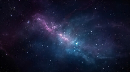 Obraz premium amazing blue and purple galaxy with stars wallpaper