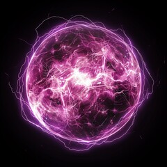 Glowing purple energy sphere