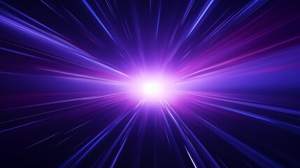 Obraz premium A dazzling light burst with intense purple stroboscopic neon glow, radiating cosmic energy.