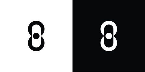Modern and unique number 8 logo design