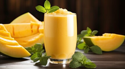 glass yellow melon cantaloupe