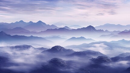 Fototapeta premium clouds purple mountain range