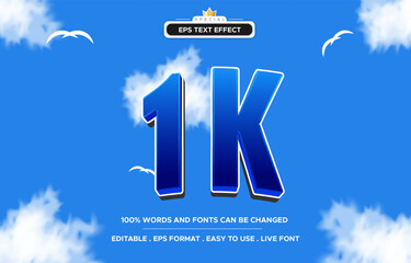 1K Text Effect editable