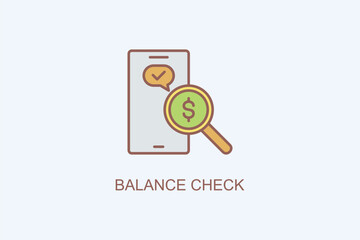 Balance Check Vector Icon Or Logo Illustration