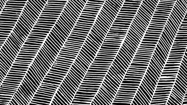 White wiggly hand drawn diagonal line pattern doodle overlay animation 4