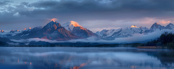sunrise in the mountains
