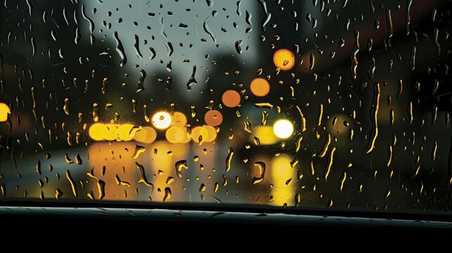evening yellow stoplight