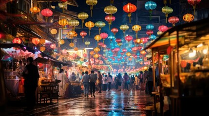 Obraz premium city lights blur