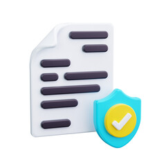 policy 3d render icon