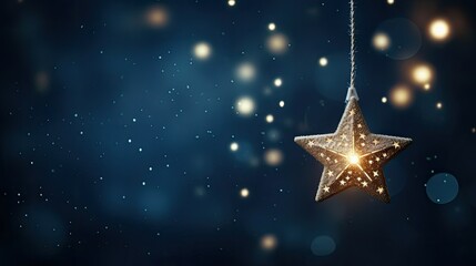 Fototapeta premium glow white stars on blue background