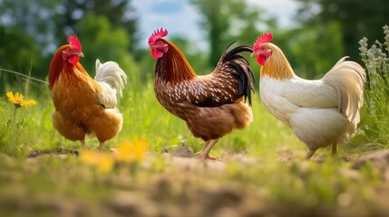 Fototapeta premium agriculture field chicken farm