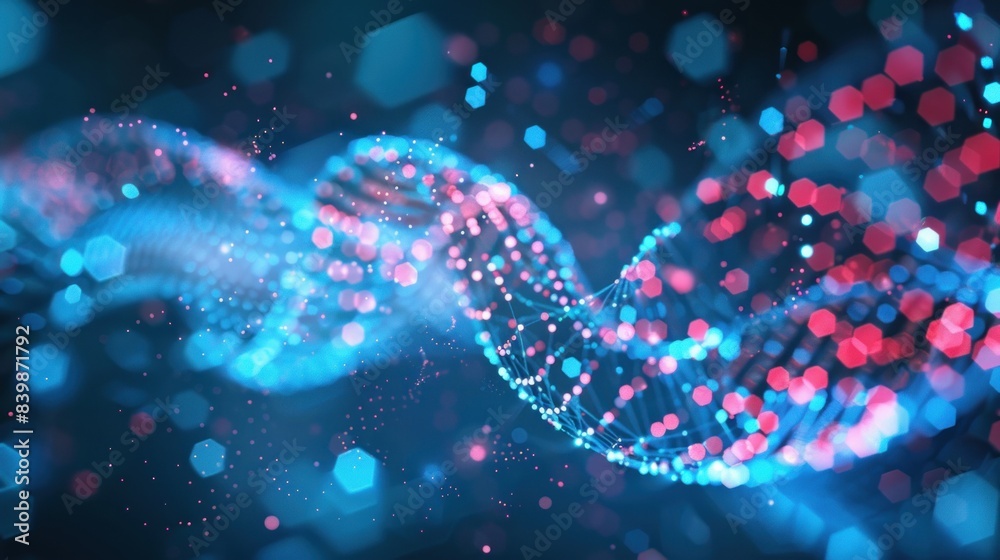 Poster Digital background technology operations, neural networks, AI, data transmission and encryption.AI generated image