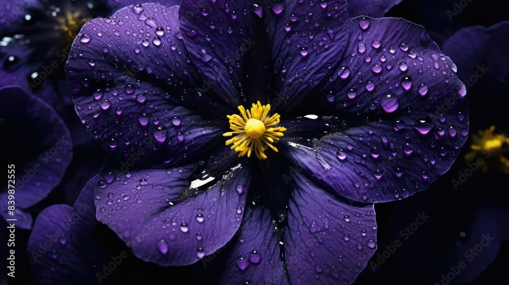 Wall mural photograph black violet flower