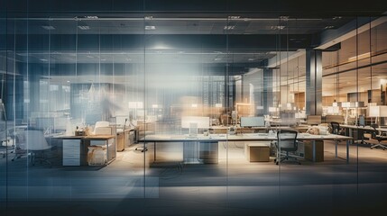 Fototapeta premium atmosphere blurred commercial construction interior