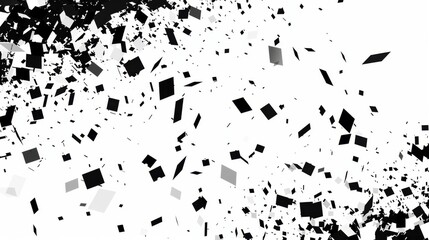 Abstract Black and White Geometric Shapes Generative AI