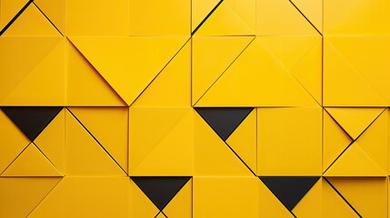 triangles yellow geometric