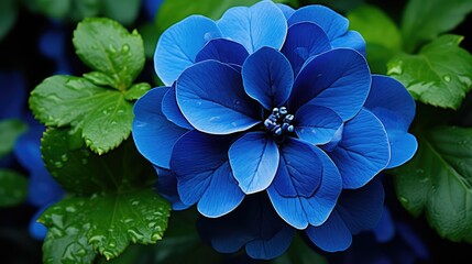 vibrant navy blue flower