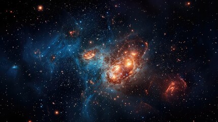 Naklejka premium cosmos stars on black background