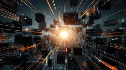 Fototapeta premium futuristic starburst graphic