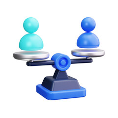 unbalanced 3d render icon