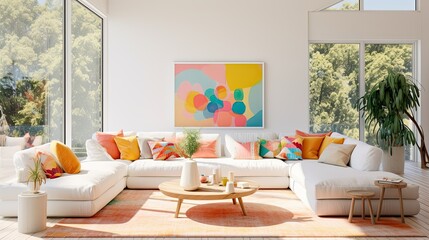 Fototapeta premium windows bright interior home