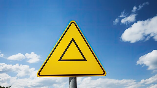 vibrant yellow triangle