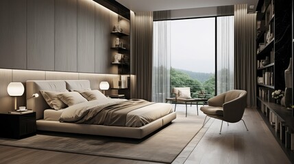 bedroom luxury apartment interior