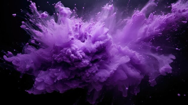 explode purple powder burst