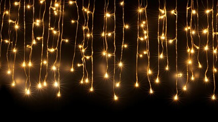 romantic string lights transparent background