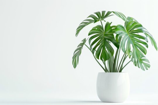 Monstera tree known for its unique split leaves.