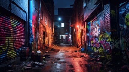 graffiti neighborhood dark