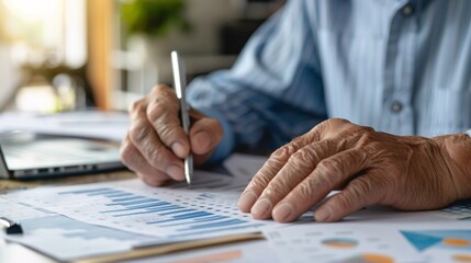 An elderly person discussing annuities with a financial advisor in a serene office environment, with documents and charts explaining the benefits and options available