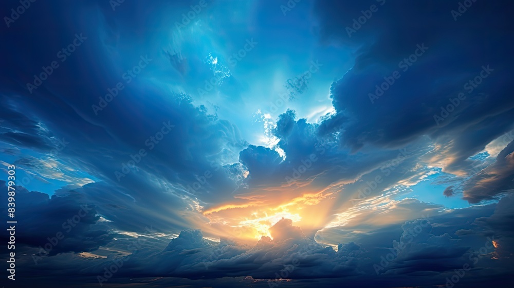 Canvas Prints contrast blue sky sun clouds