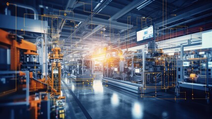 Obraz premium iot technology for manufacturing