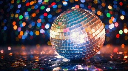 Obraz premium reflection disco ball light