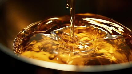 sizzlg oil in pan