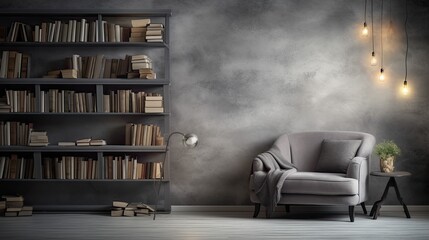 nook blurred gray interior wall
